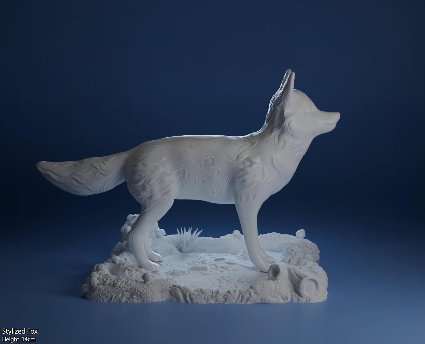 Stylized Fox-3D printable cute fox 3D print model_26