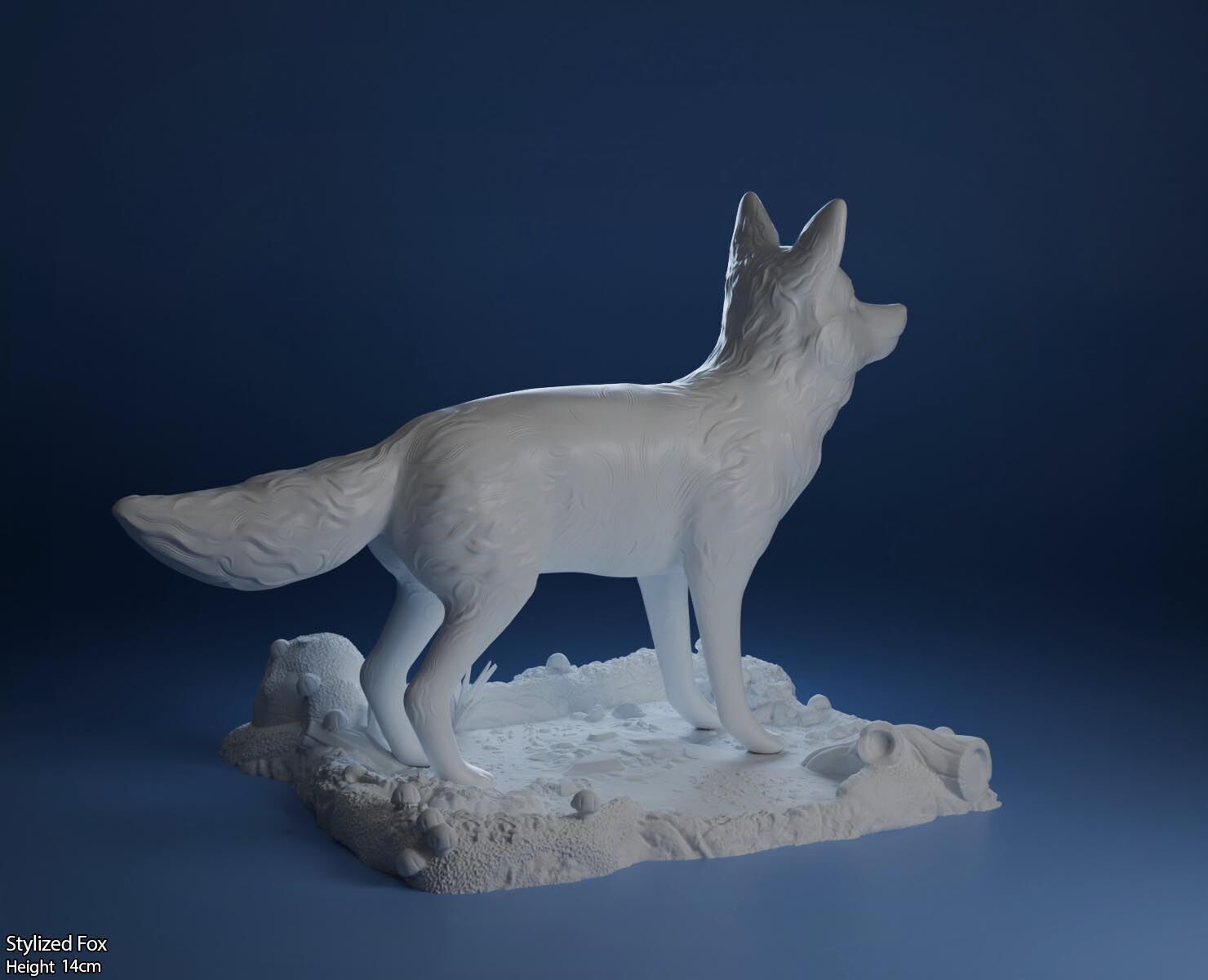Stylized Fox-3D printable cute fox 3D print model_24