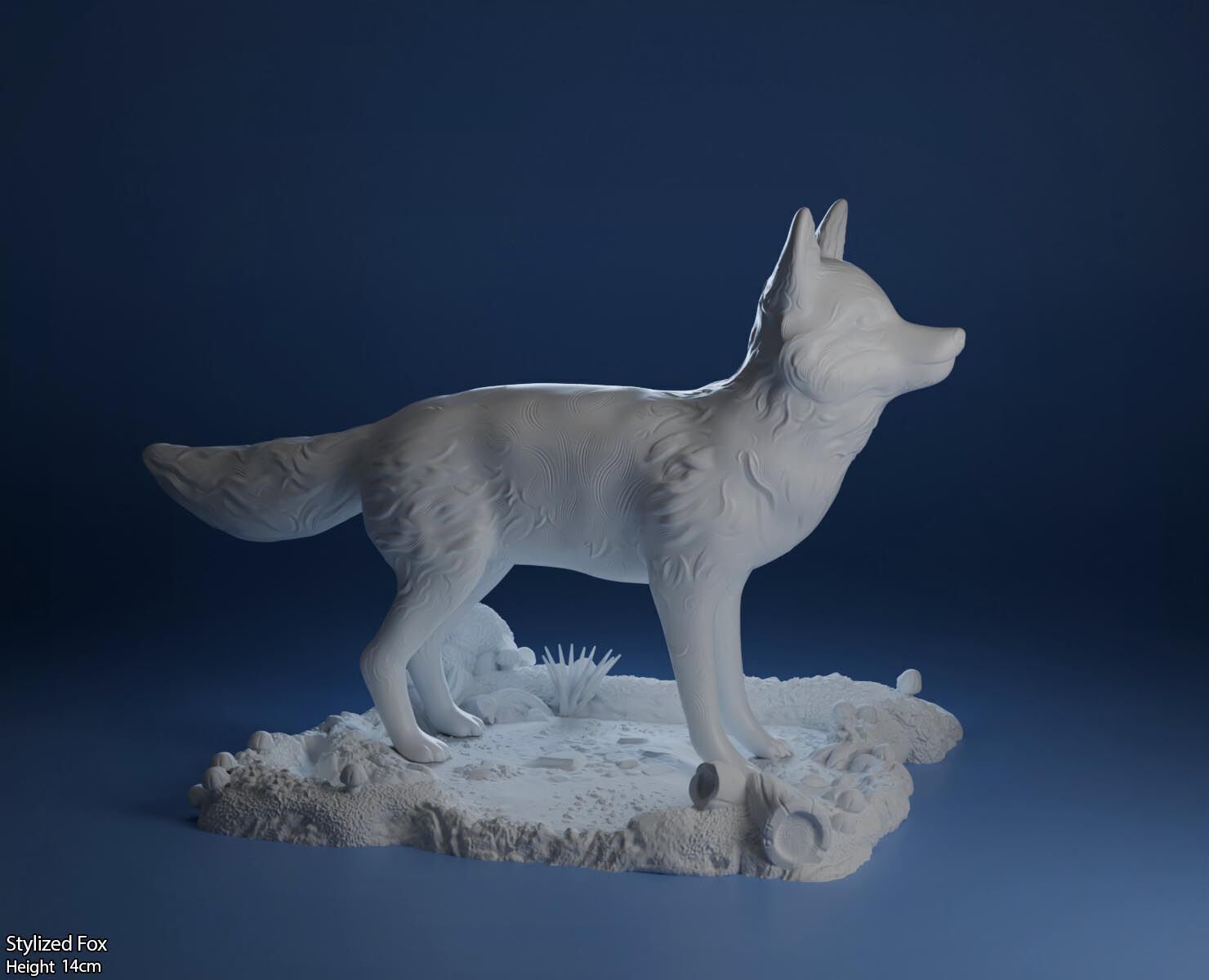 Stylized Fox-3D printable cute fox 3D print model_27