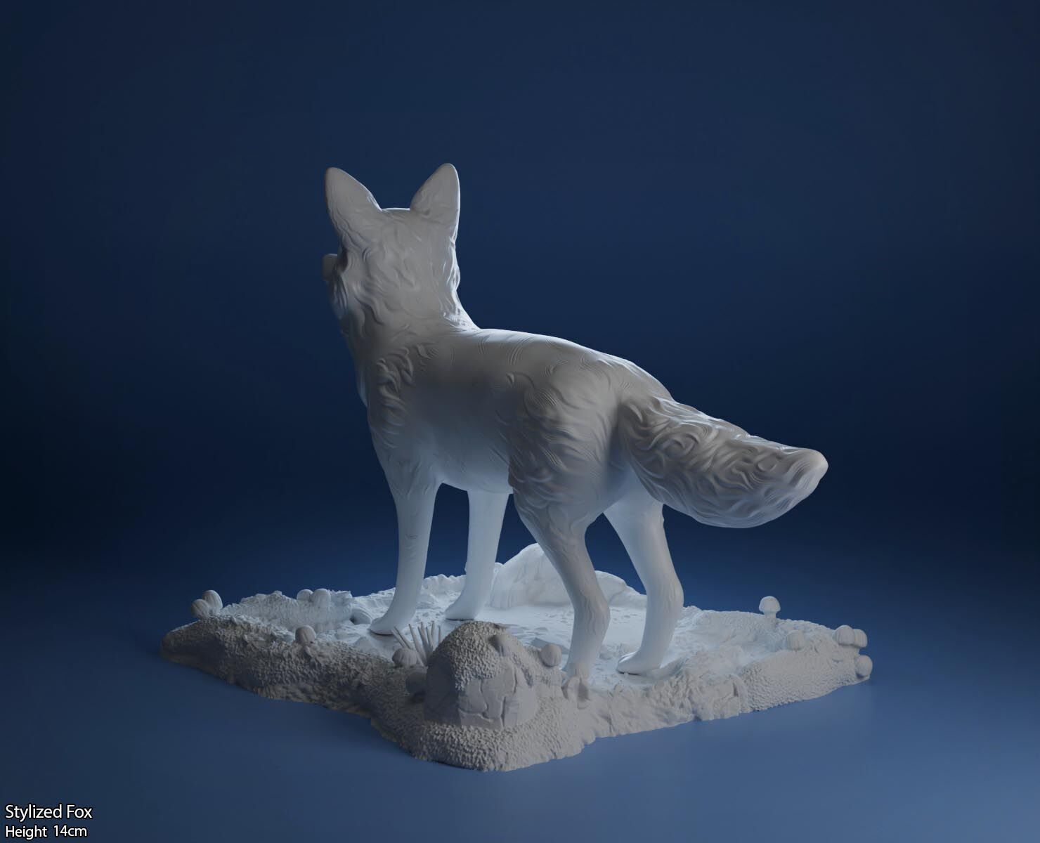 Stylized Fox-3D printable cute fox 3D print model_14