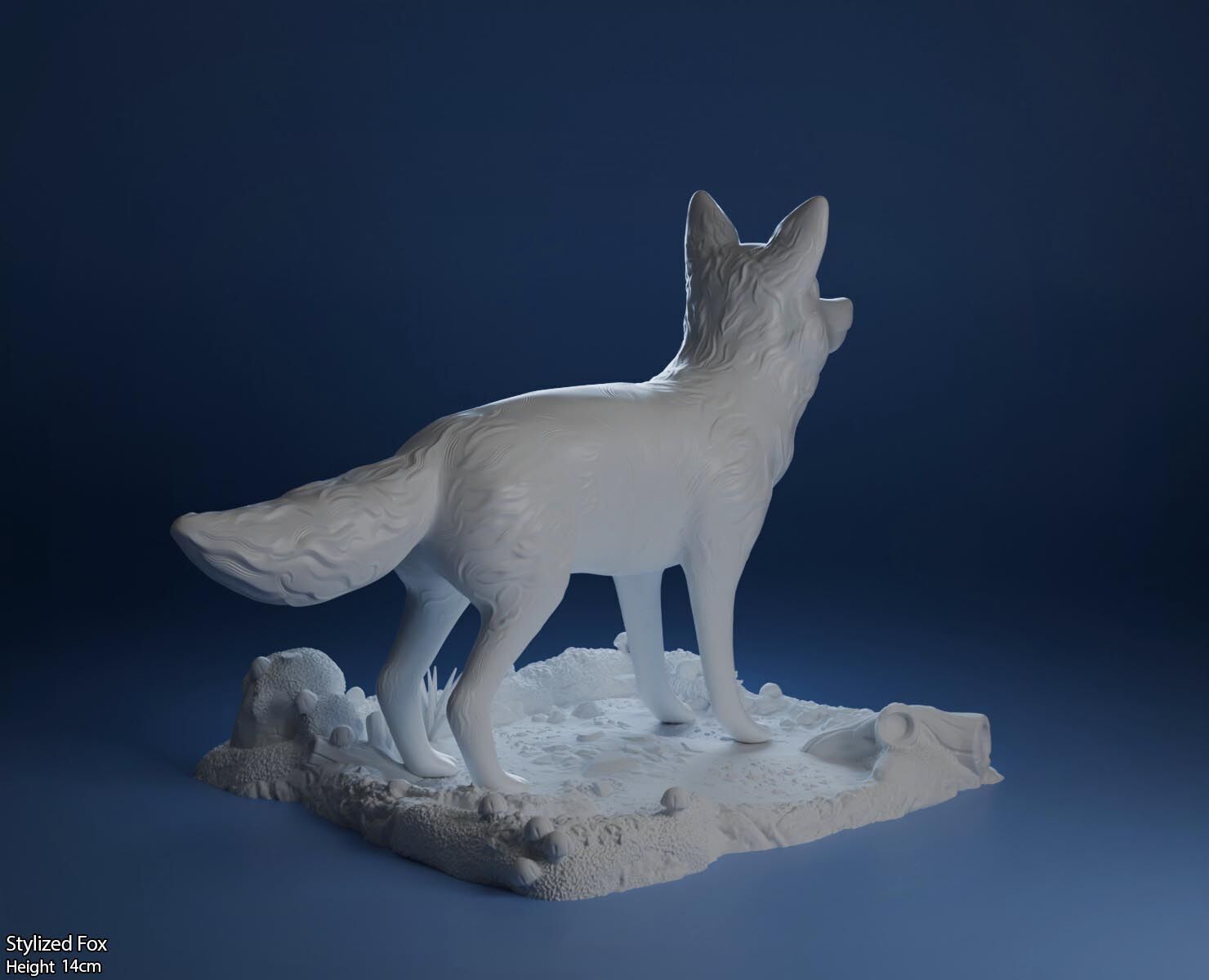 Stylized Fox-3D printable cute fox 3D print model_23