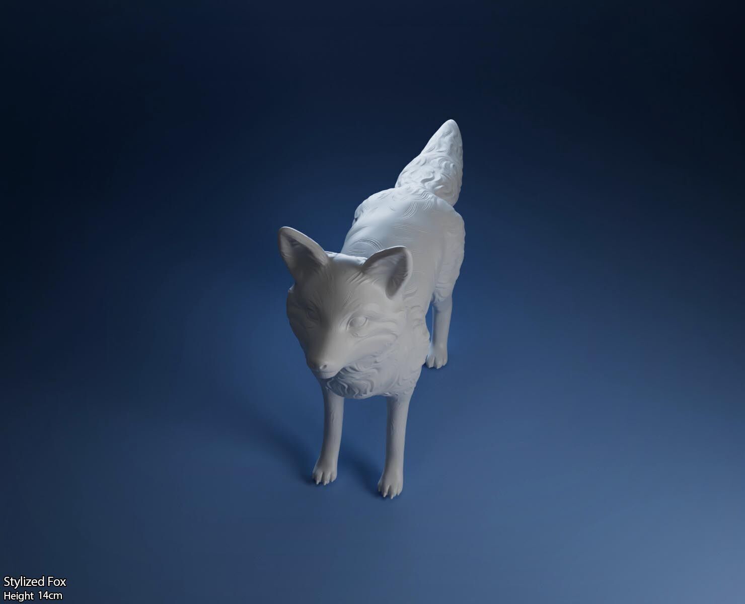 Stylized Fox-3D printable cute fox 3D print model_30