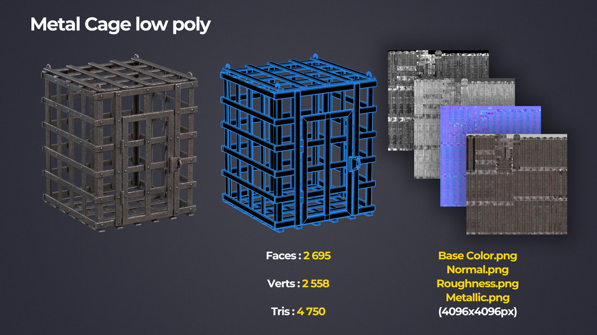 Medieval Torture and Prison Pack Low-poly 3D model_10