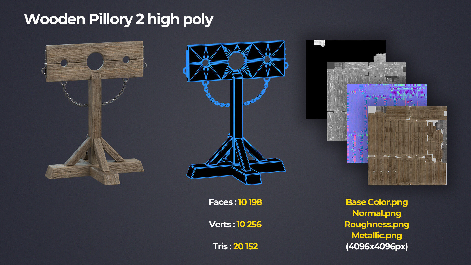 Medieval Torture and Prison Pack Low-poly 3D model_18