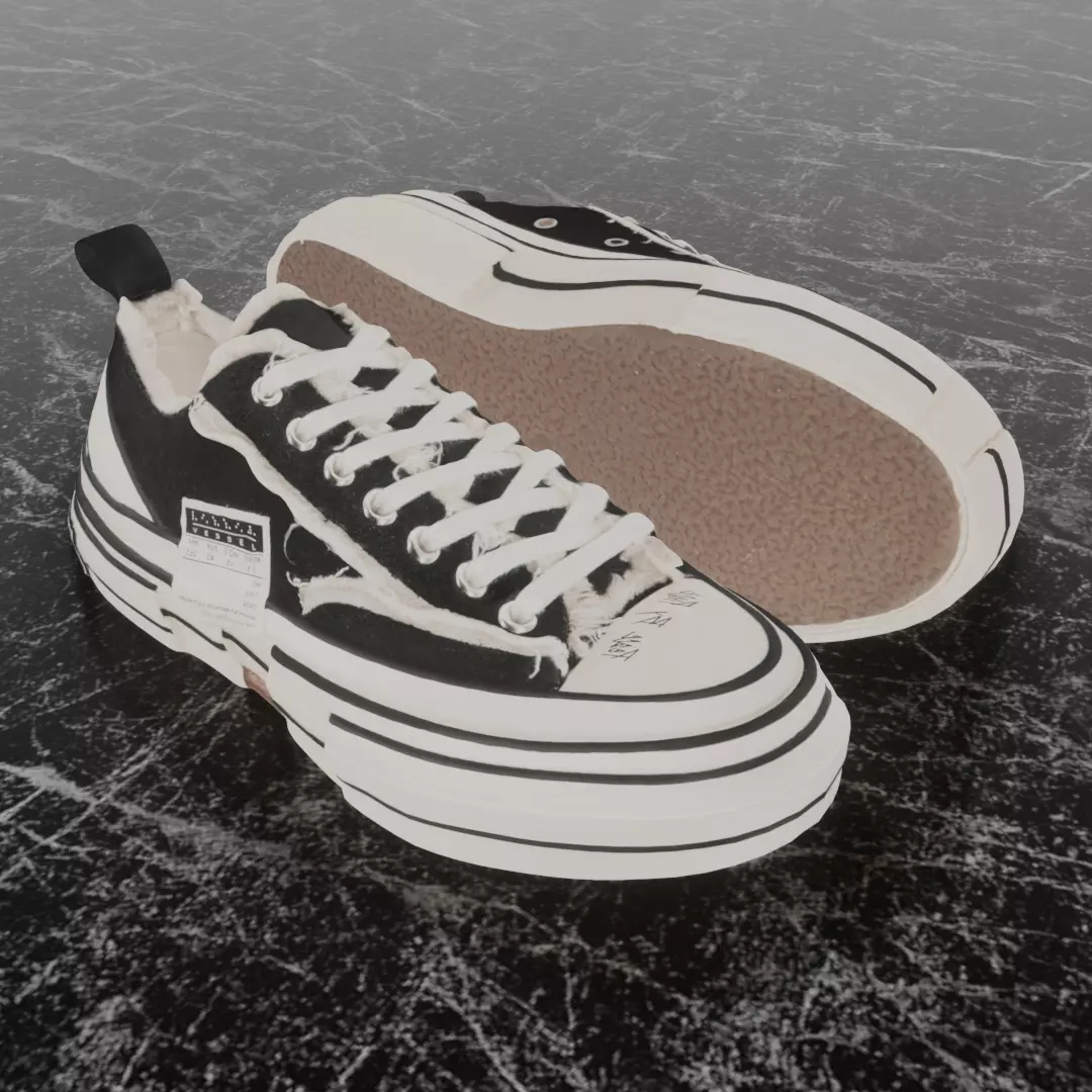 CONVERSE XVESSEL GOP 3D SHOES Low-poly 3D model_0