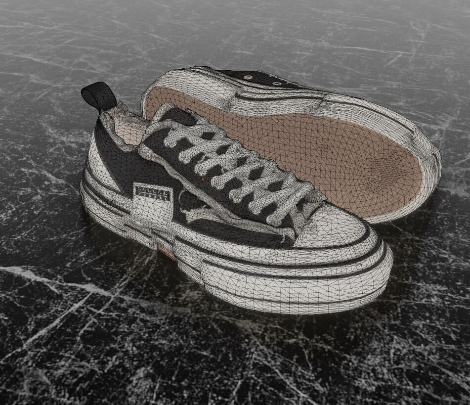 CONVERSE XVESSEL GOP 3D SHOES Low-poly 3D model_14