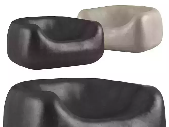Abstract Resin Armchair - Sculptural Design