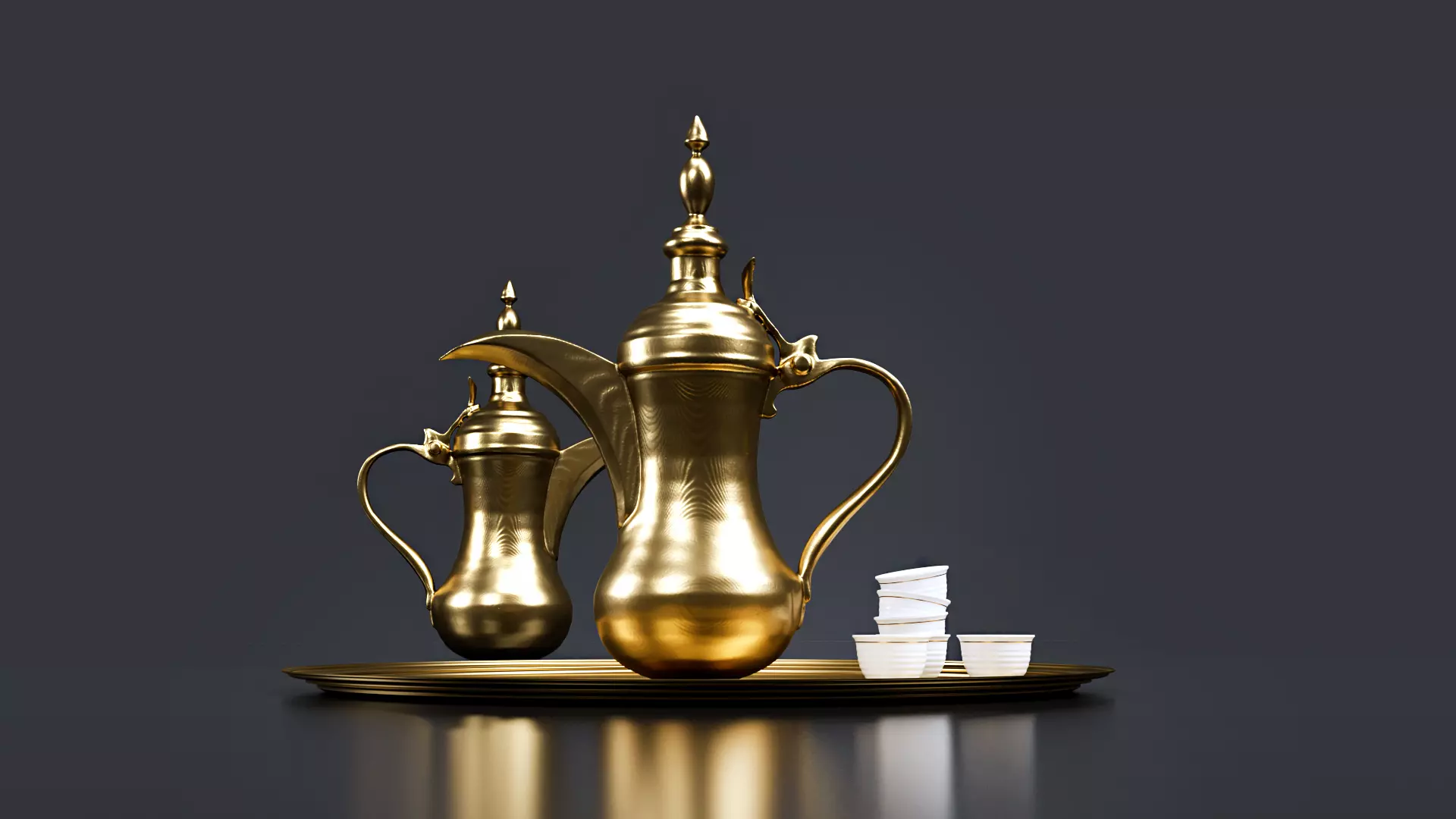 Dallah - Arabic-style coffee pot 3D model