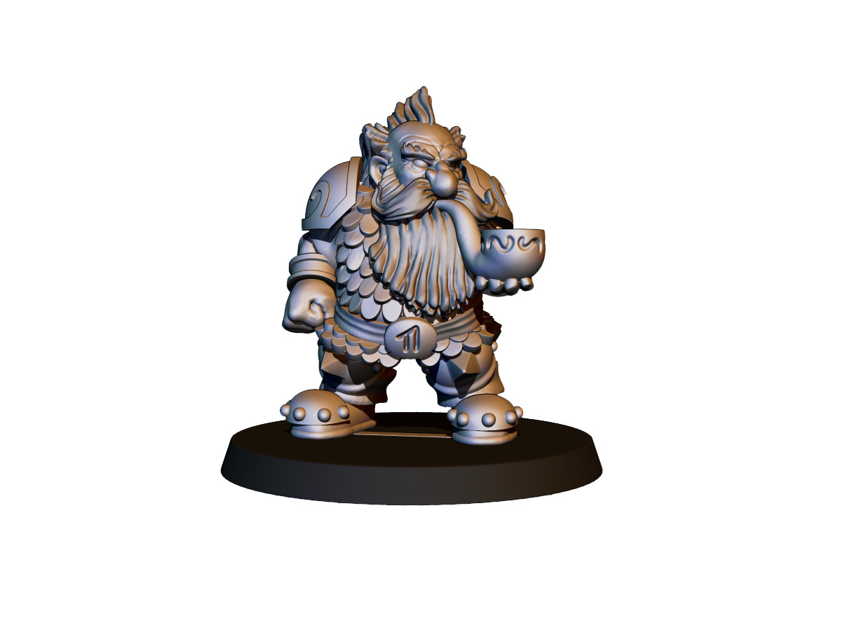 Dwarf Team 3D print model_5