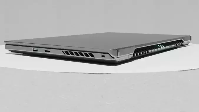 Futuristic Concept Gaming Laptop 3D Realistic CG Model Low-poly 3D model