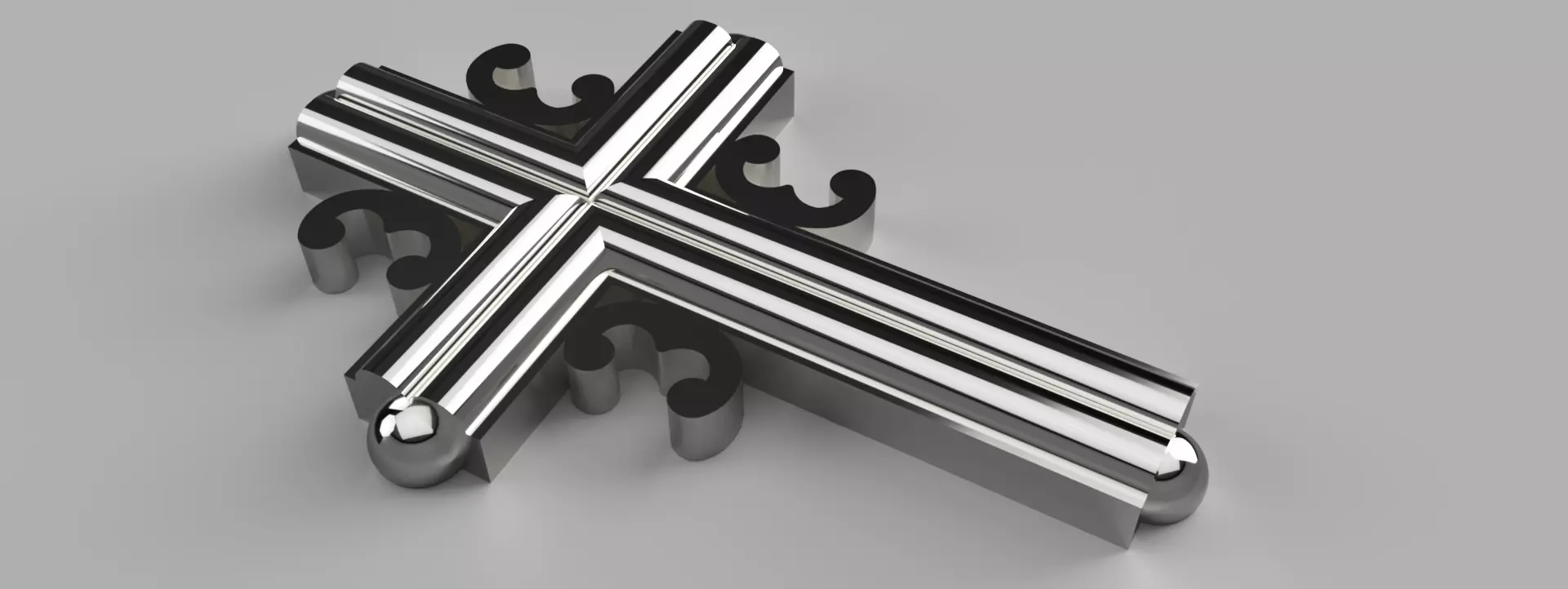 Othodox Cross Saint Sava Serbian  Krst Svetog Save  Krst 4S 3D print model_0