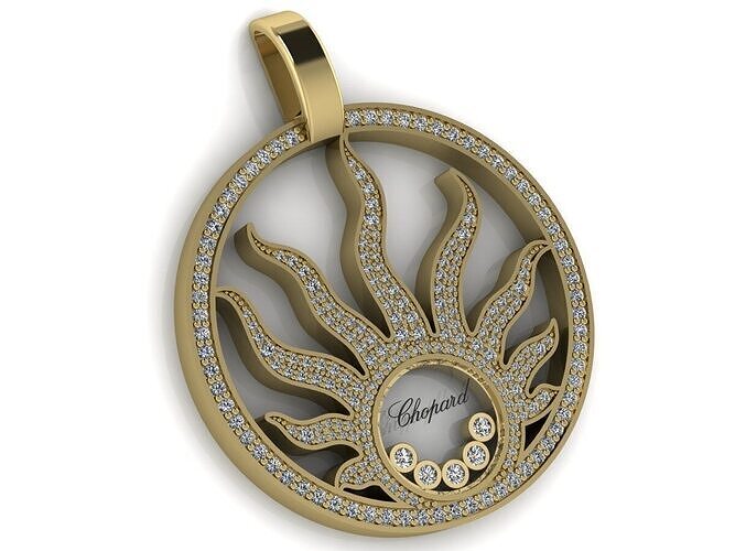 Sun Pendant Gold Chopard Jewelry