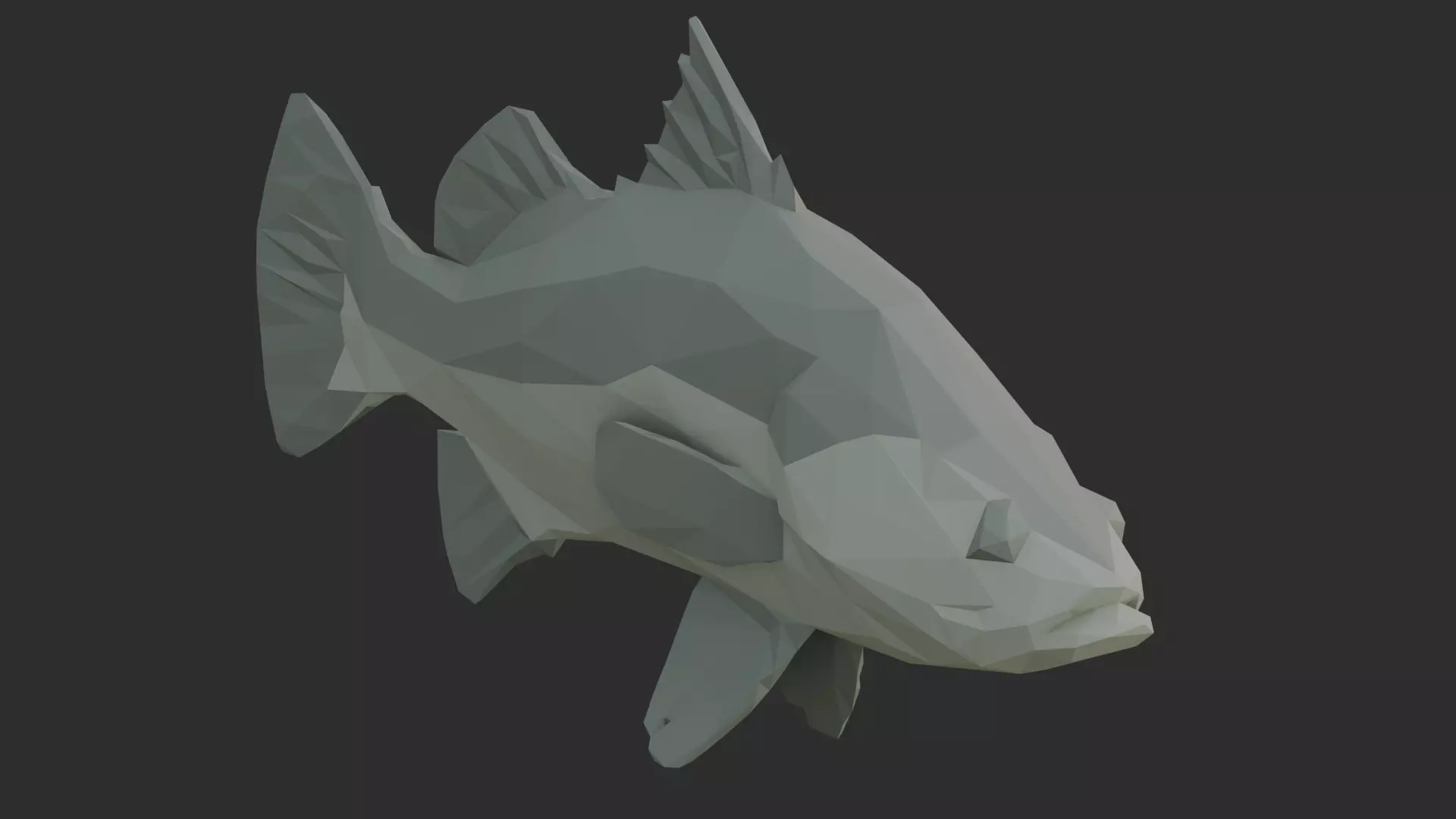 Low Poly Barramundi Low-poly 3D model_0