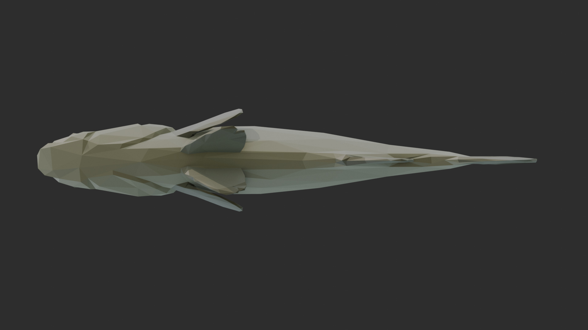 Low Poly Barramundi Low-poly 3D model_5