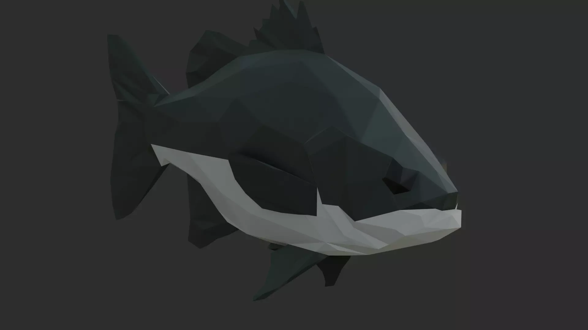 Low Poly Australian Bass Low-poly 3D model
