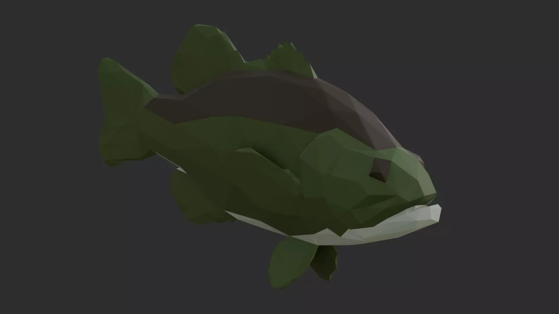 Low Poly Largemouth Bass Low-poly 3D model