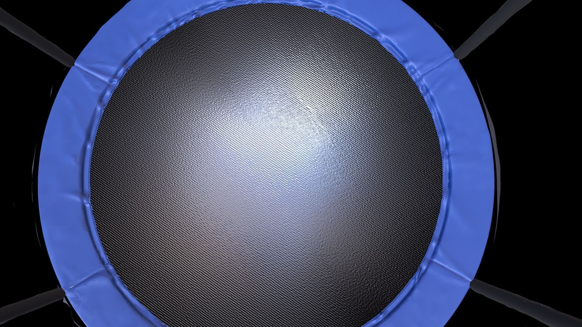 Outdoor Trampoline with Enclosure Net 3D model_3