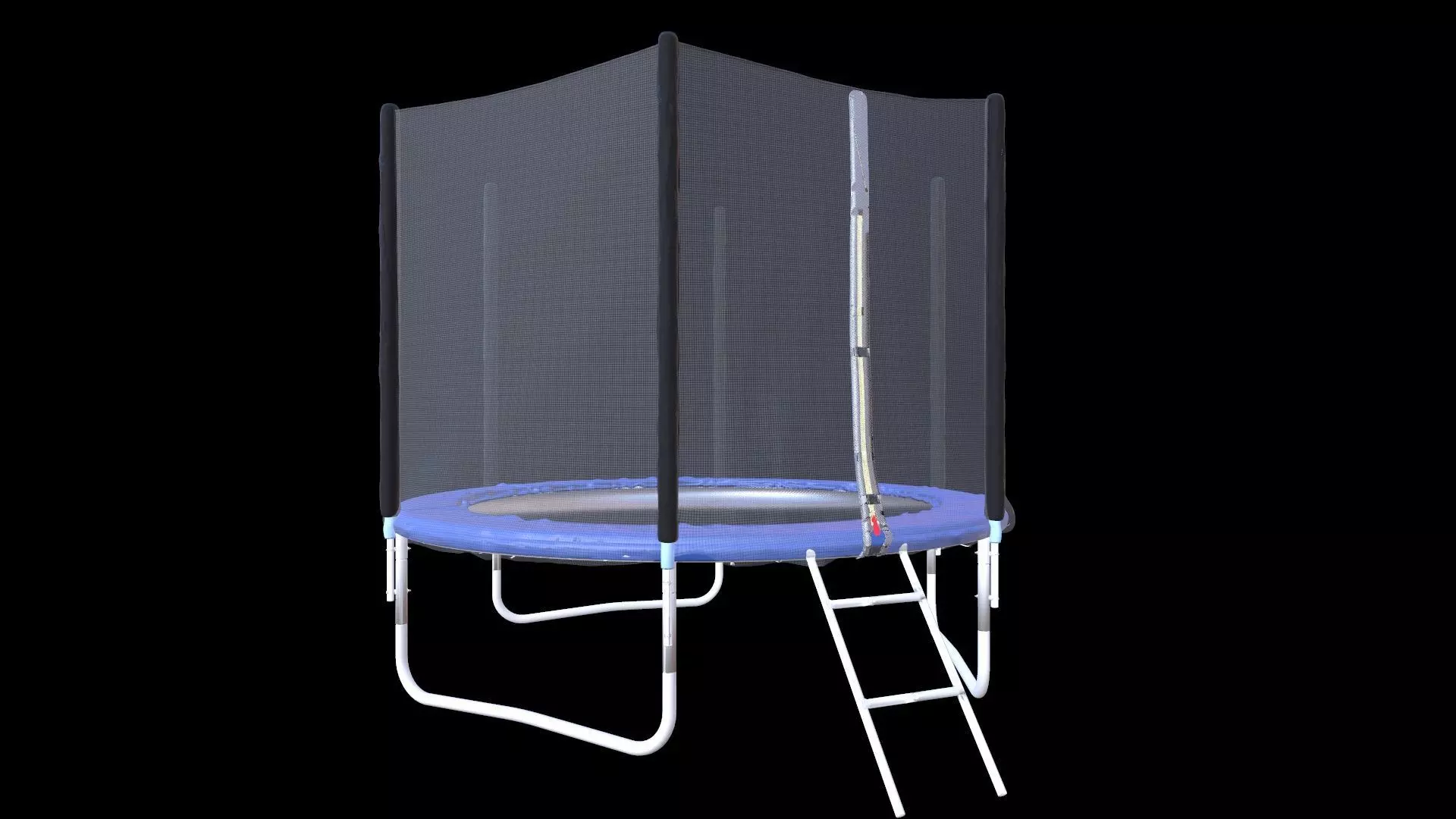 Outdoor Trampoline with Enclosure Net 3D model_0