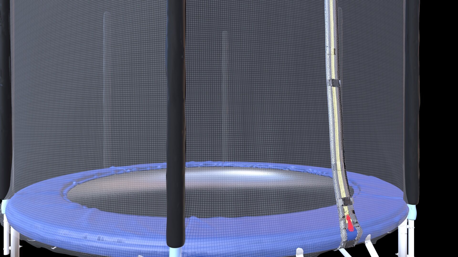Outdoor Trampoline with Enclosure Net 3D model_2