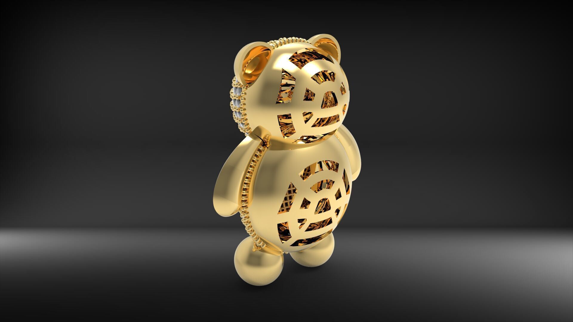 BearThemed 3D Jewelry Collection 23 Gemstone Models 3D 3D print model_54