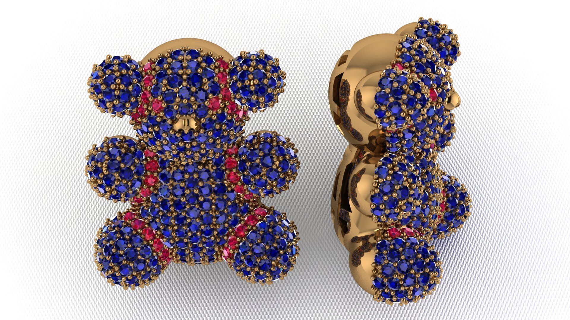 BearThemed 3D Jewelry Collection 23 Gemstone Models 3D 3D print model_58