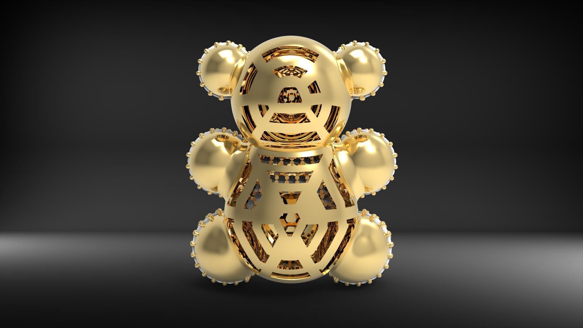 BearThemed 3D Jewelry Collection 23 Gemstone Models 3D 3D print model_41