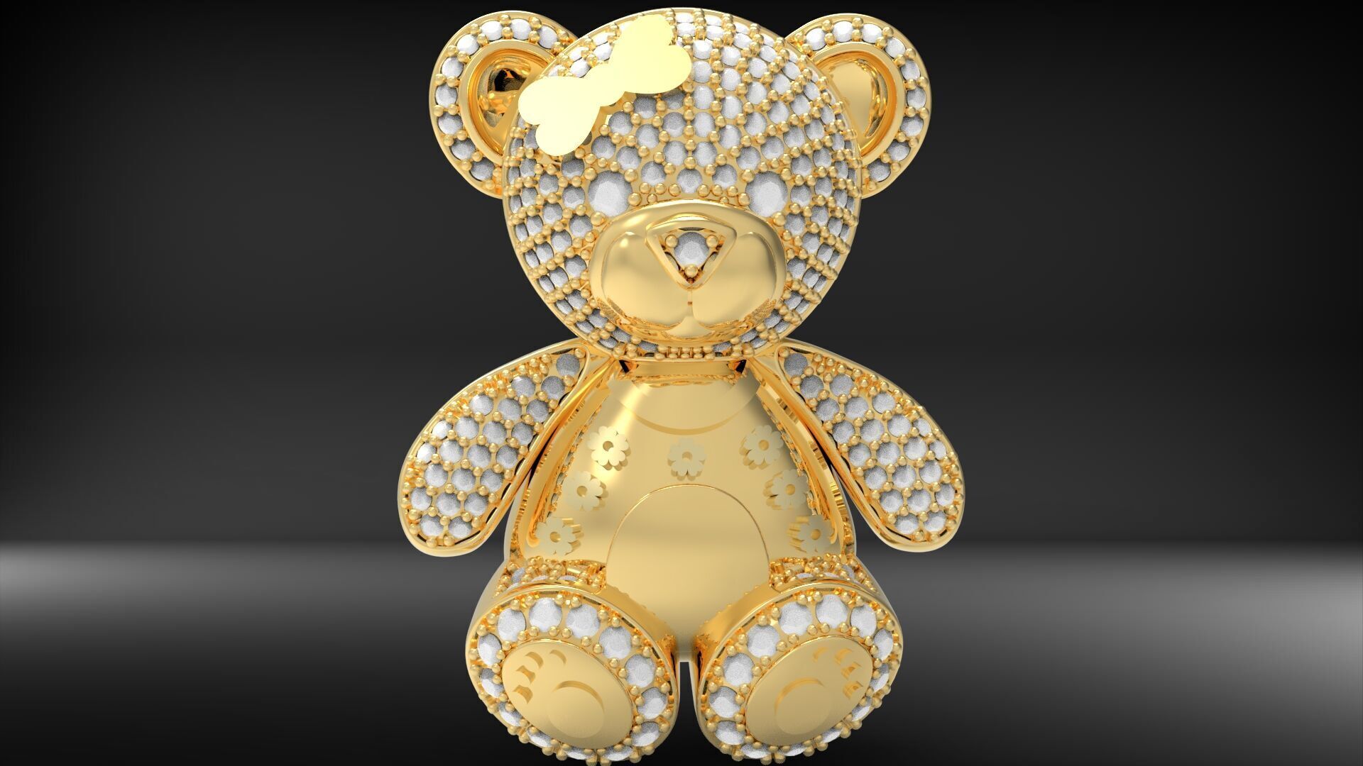 BearThemed 3D Jewelry Collection 23 Gemstone Models 3D 3D print model_15