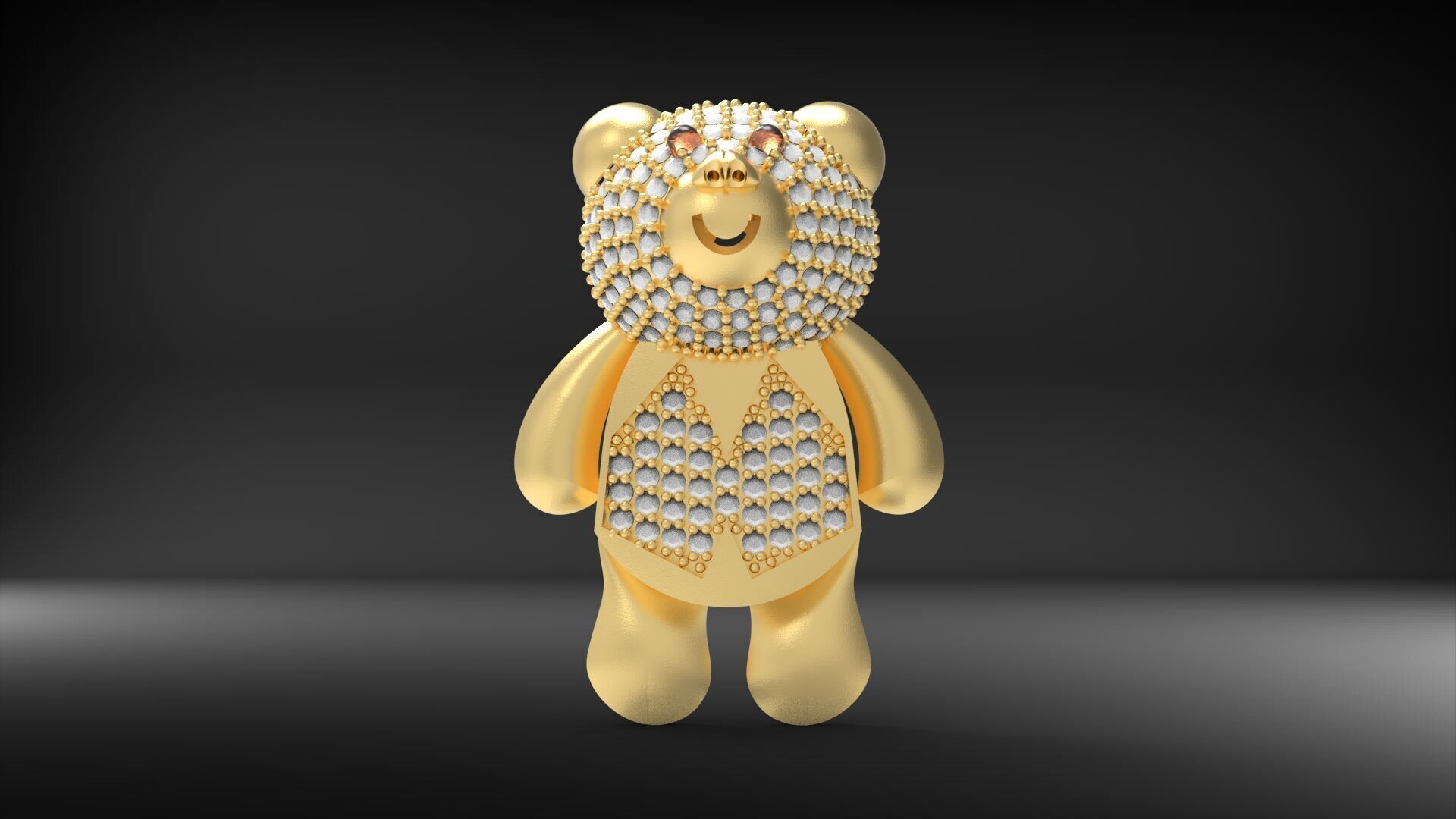 BearThemed 3D Jewelry Collection 23 Gemstone Models 3D 3D print model_65