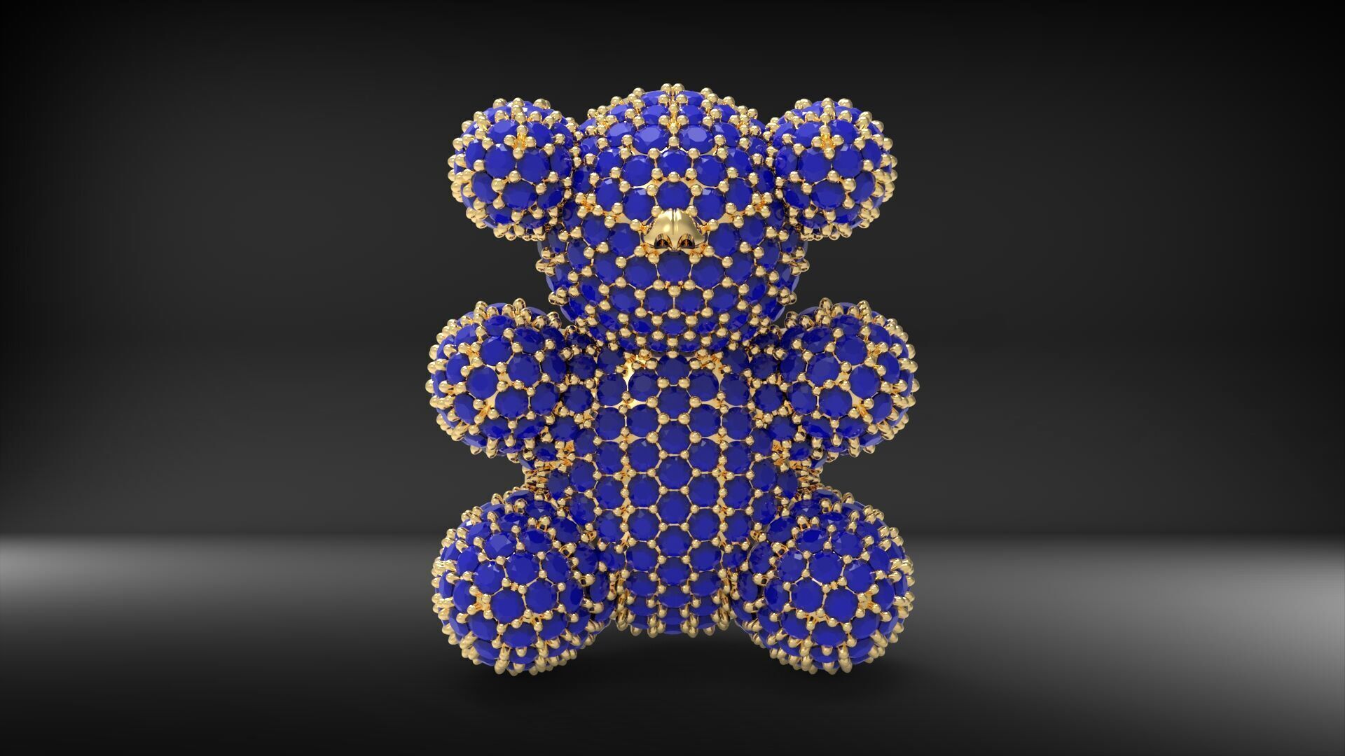 BearThemed 3D Jewelry Collection 23 Gemstone Models 3D 3D print model_59