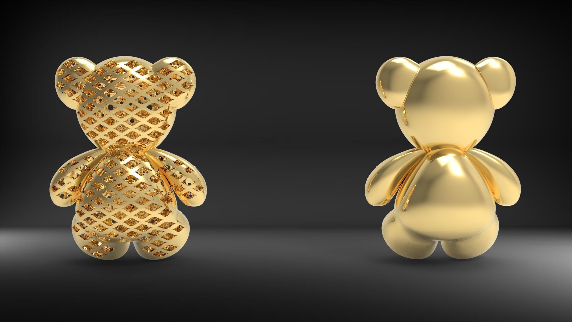 BearThemed 3D Jewelry Collection 23 Gemstone Models 3D 3D print model_3