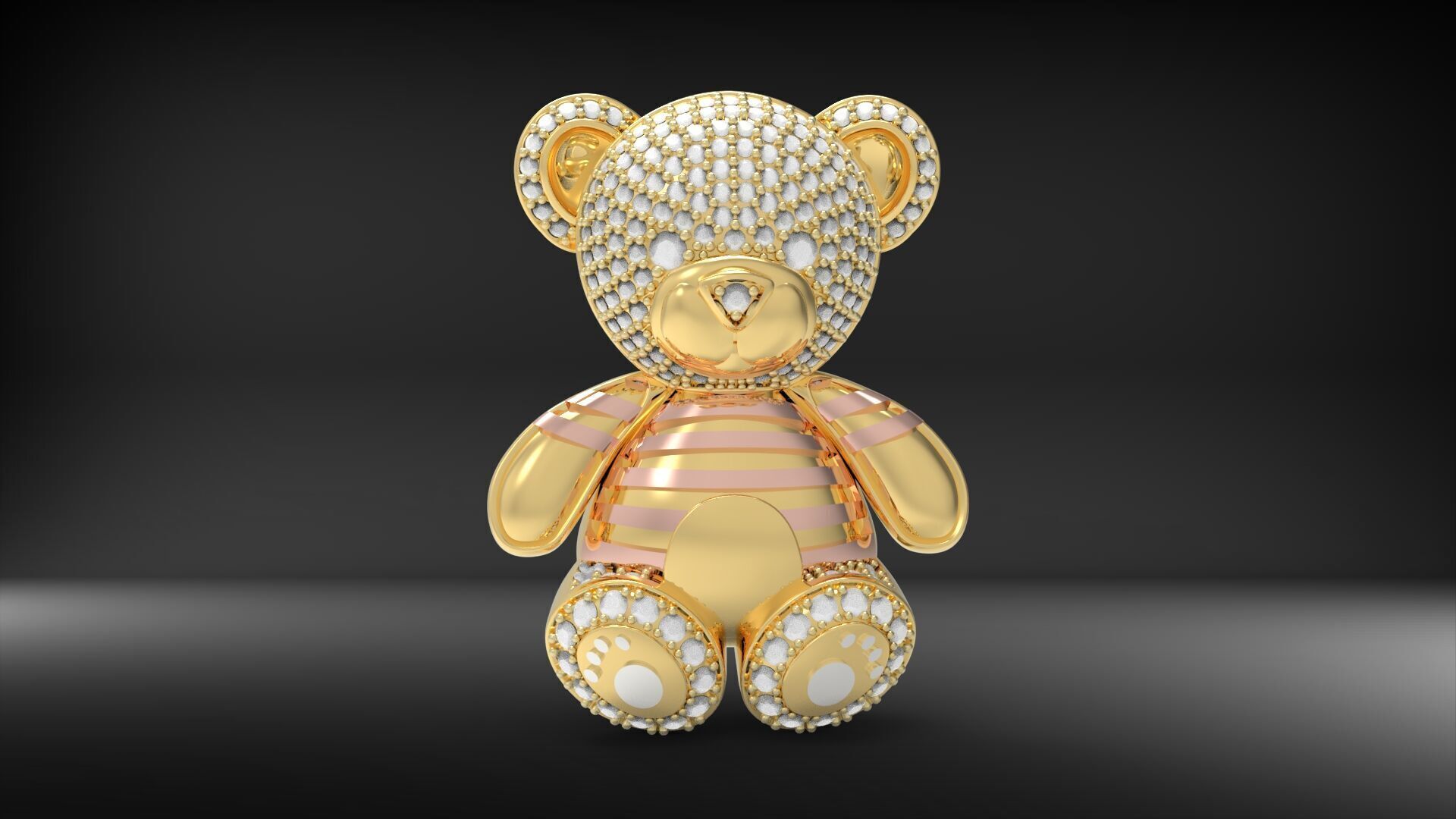 BearThemed 3D Jewelry Collection 23 Gemstone Models 3D 3D print model_17