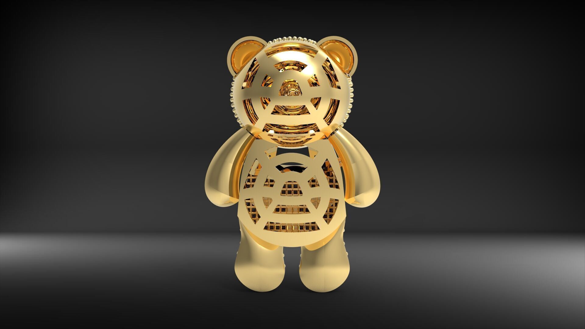 BearThemed 3D Jewelry Collection 23 Gemstone Models 3D 3D print model_28