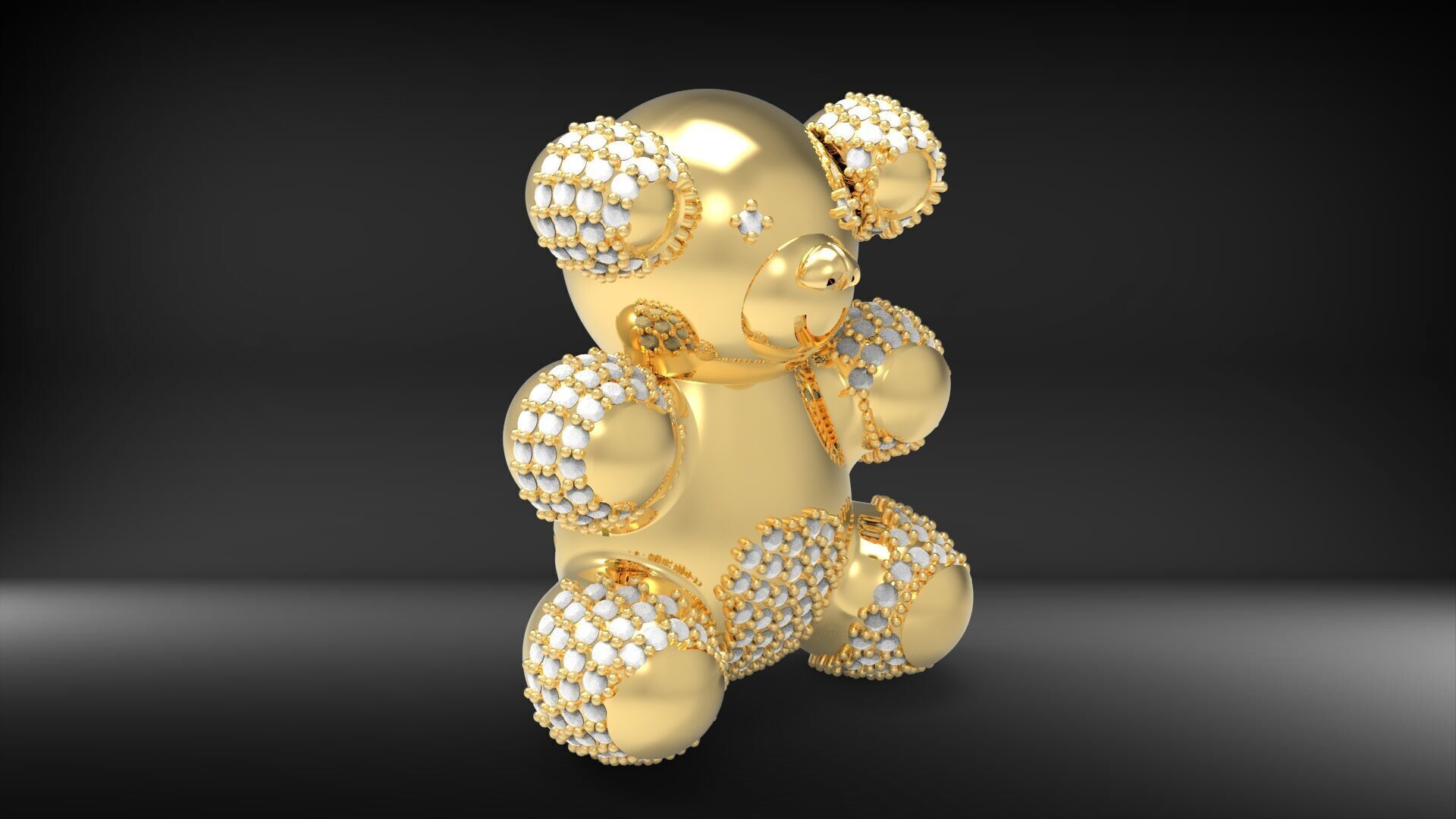 BearThemed 3D Jewelry Collection 23 Gemstone Models 3D 3D print model_43