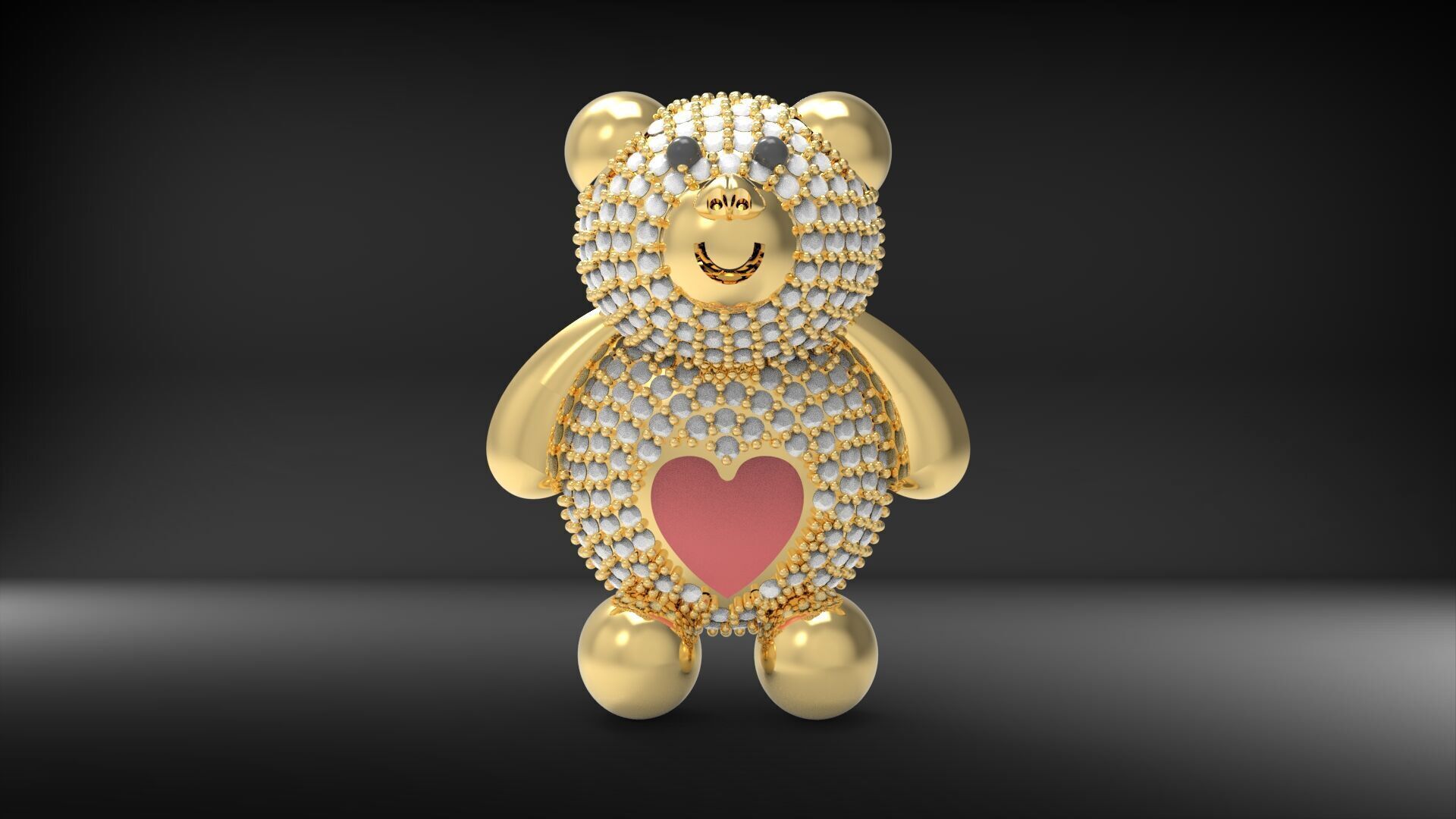 BearThemed 3D Jewelry Collection 23 Gemstone Models 3D 3D print model_53