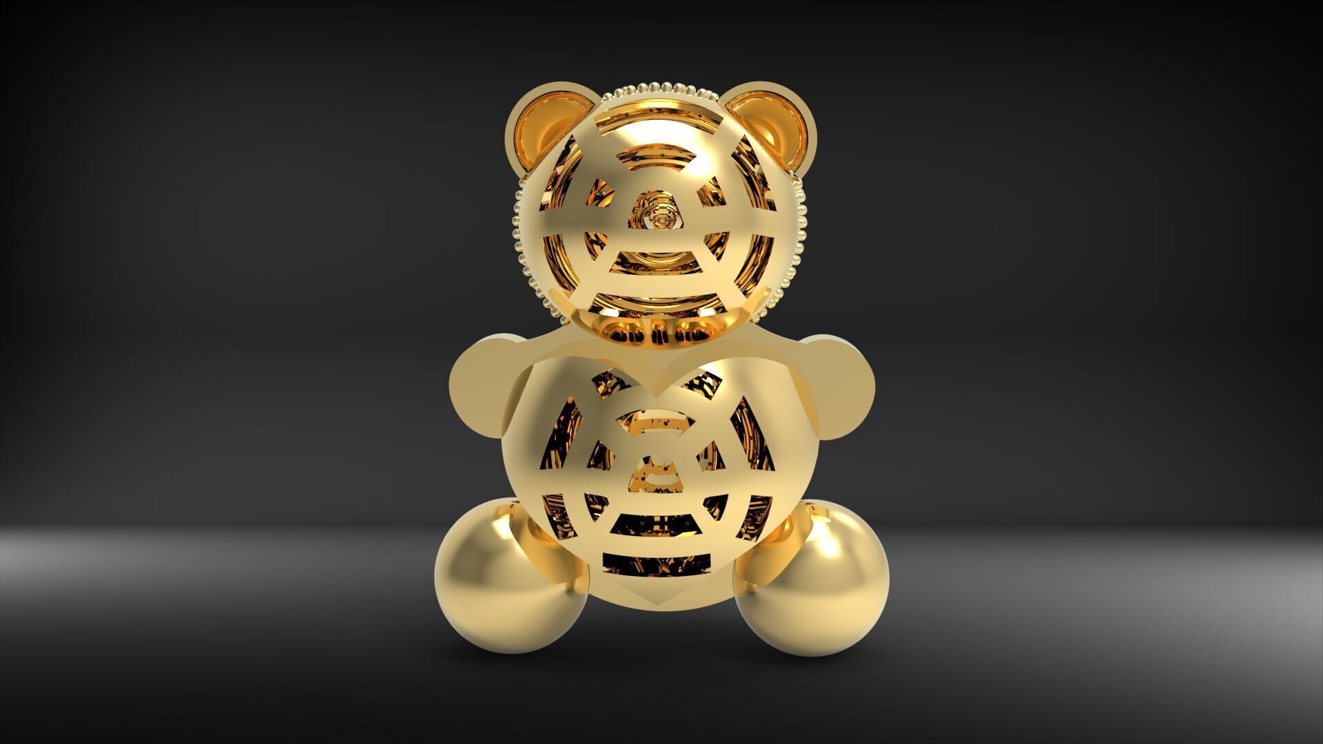 BearThemed 3D Jewelry Collection 23 Gemstone Models 3D 3D print model_63