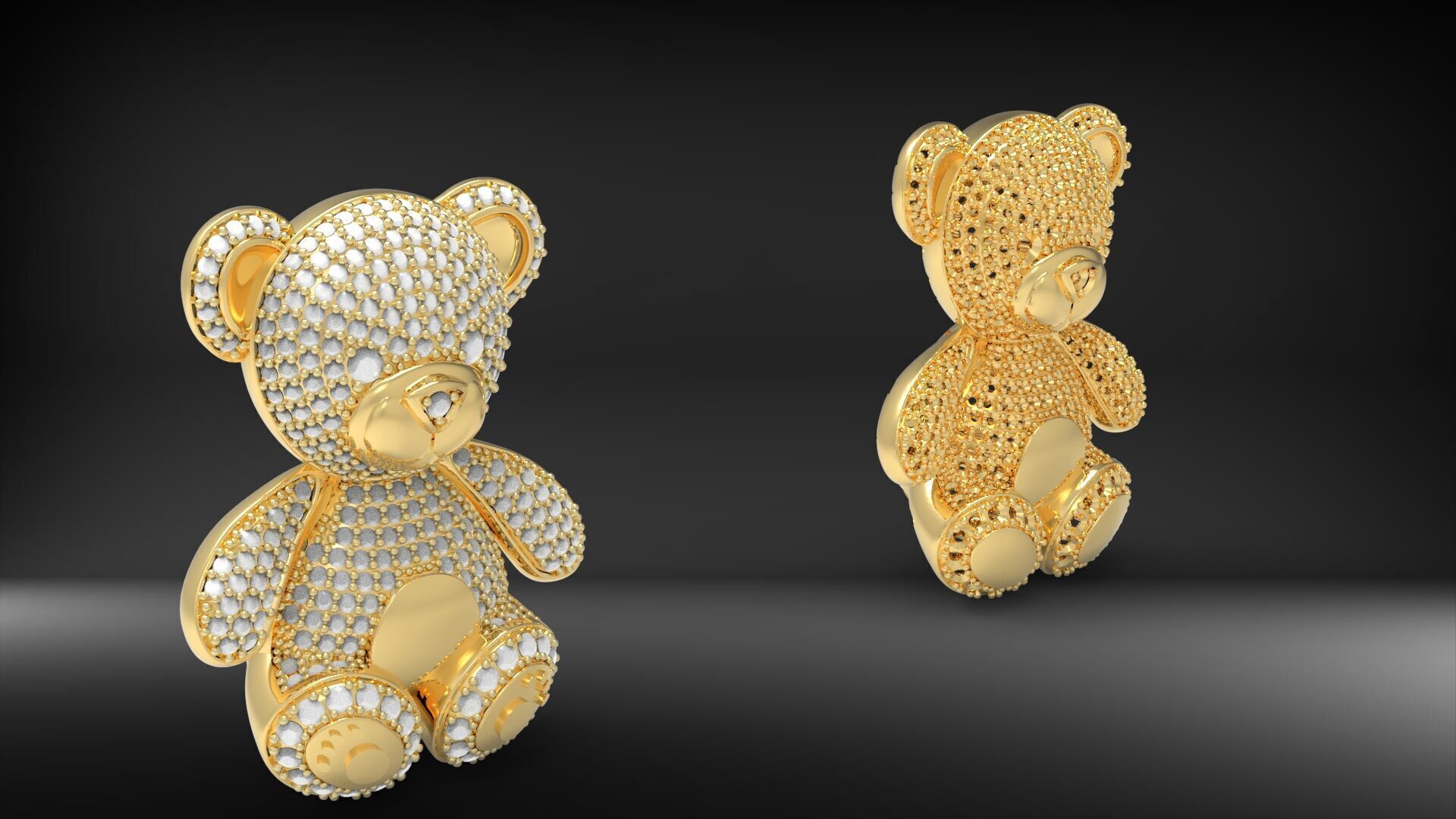 BearThemed 3D Jewelry Collection 23 Gemstone Models 3D 3D print model_1