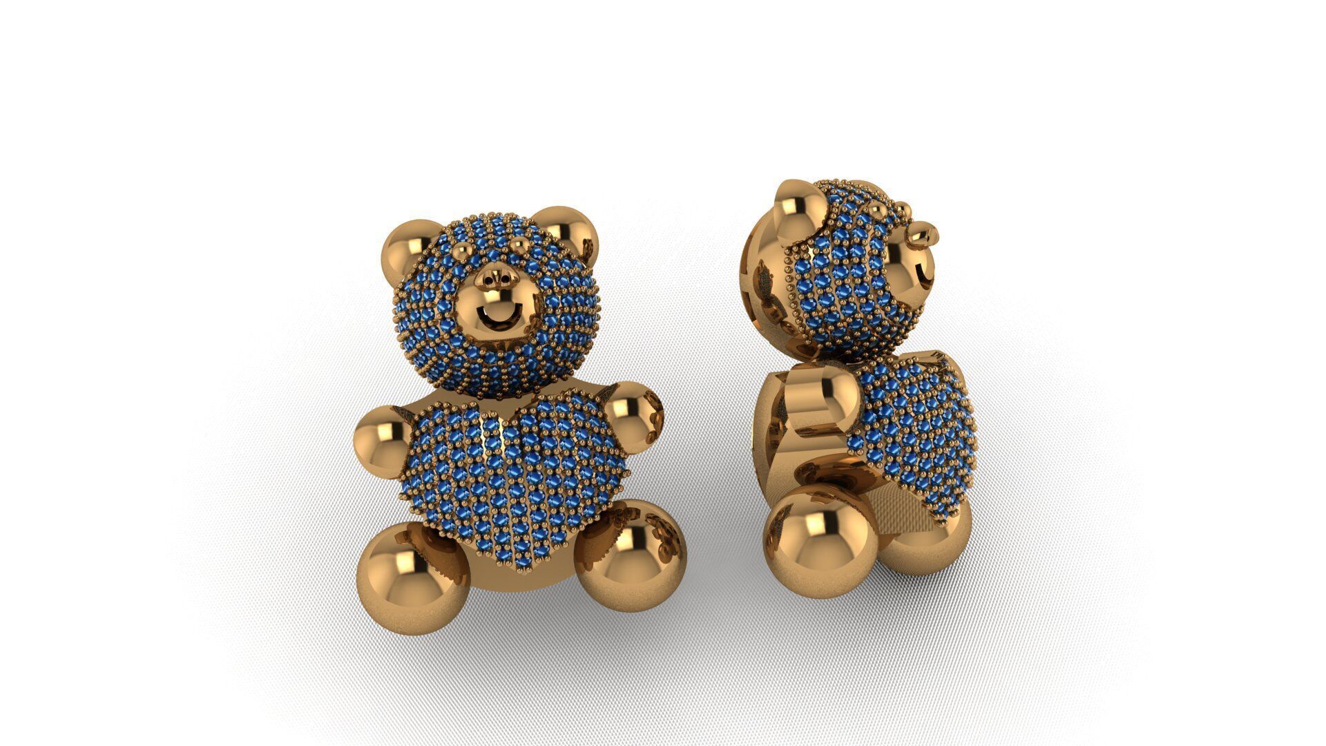 BearThemed 3D Jewelry Collection 23 Gemstone Models 3D 3D print model_18
