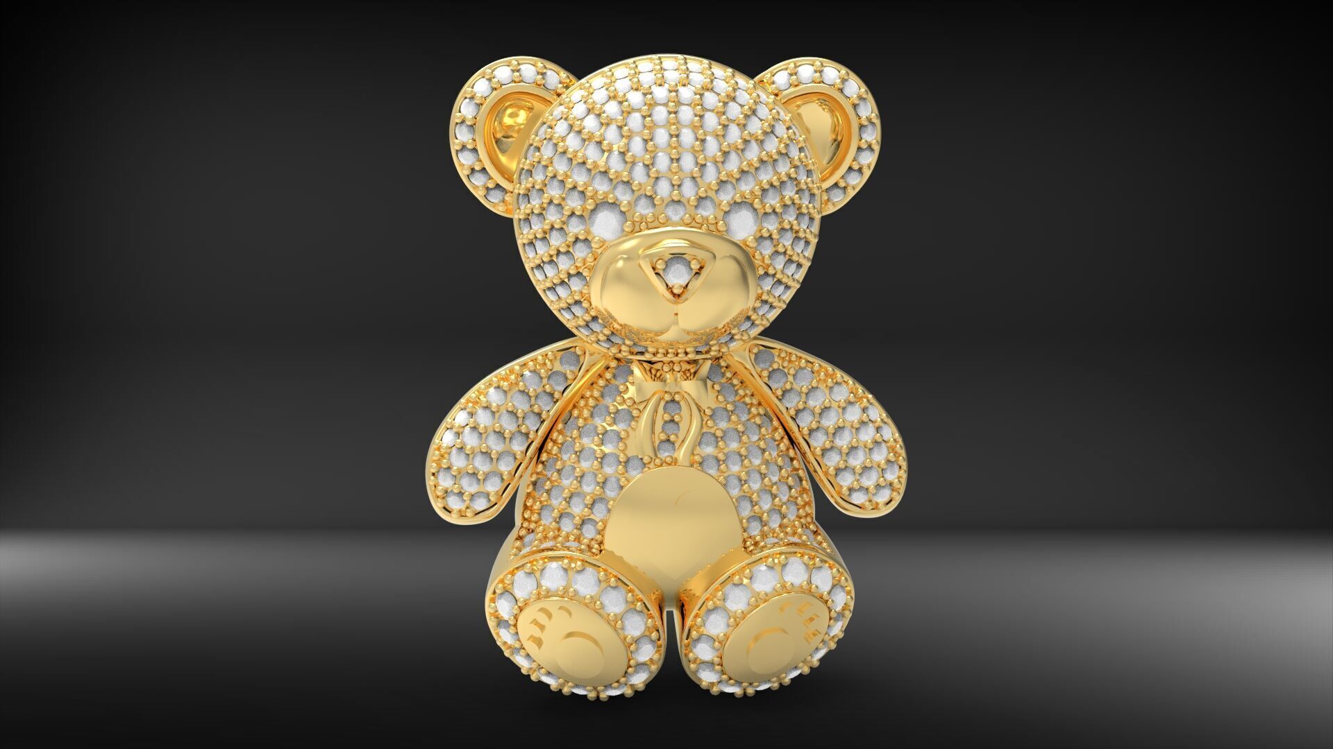 BearThemed 3D Jewelry Collection 23 Gemstone Models 3D 3D print model_11