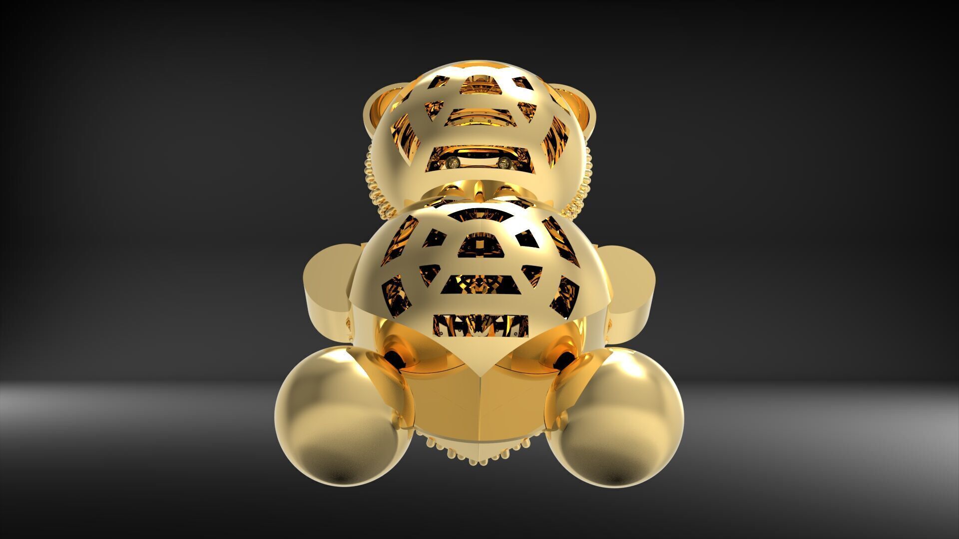 BearThemed 3D Jewelry Collection 23 Gemstone Models 3D 3D print model_20