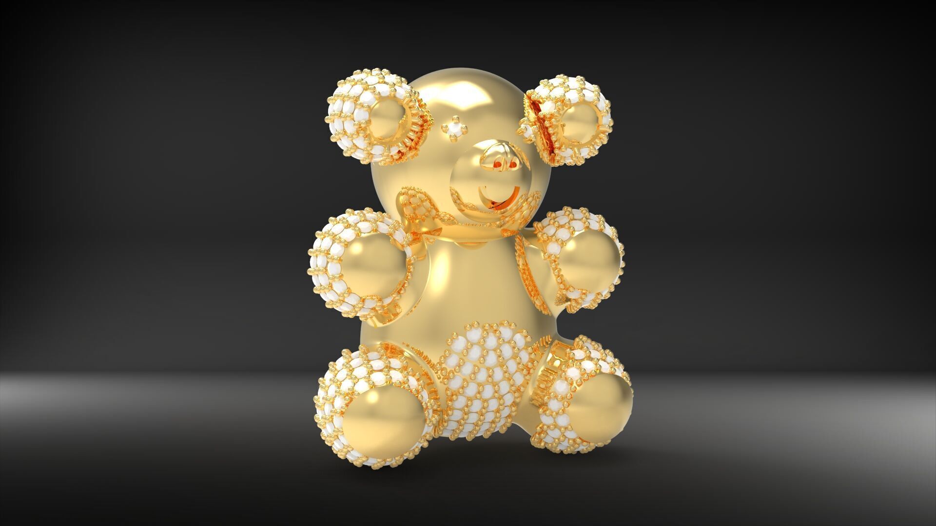 BearThemed 3D Jewelry Collection 23 Gemstone Models 3D 3D print model_44