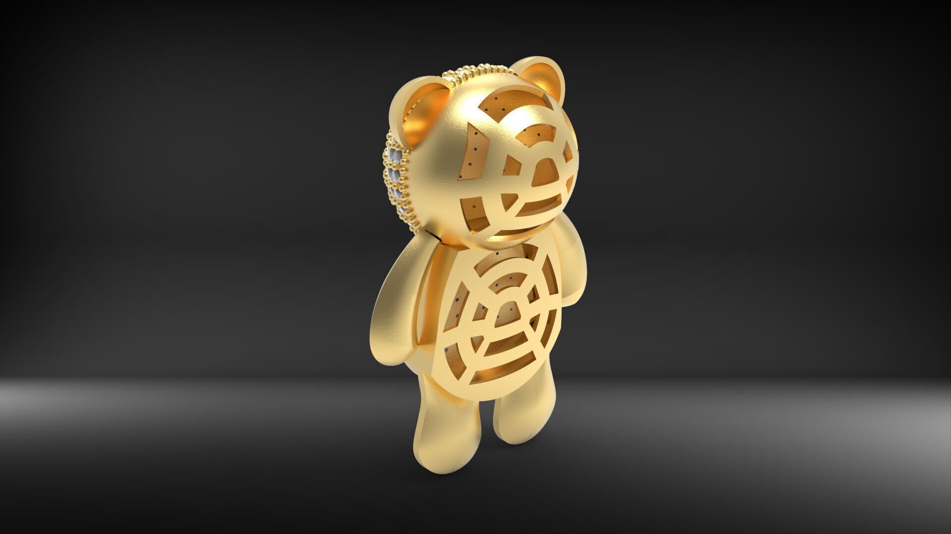 BearThemed 3D Jewelry Collection 23 Gemstone Models 3D 3D print model_66