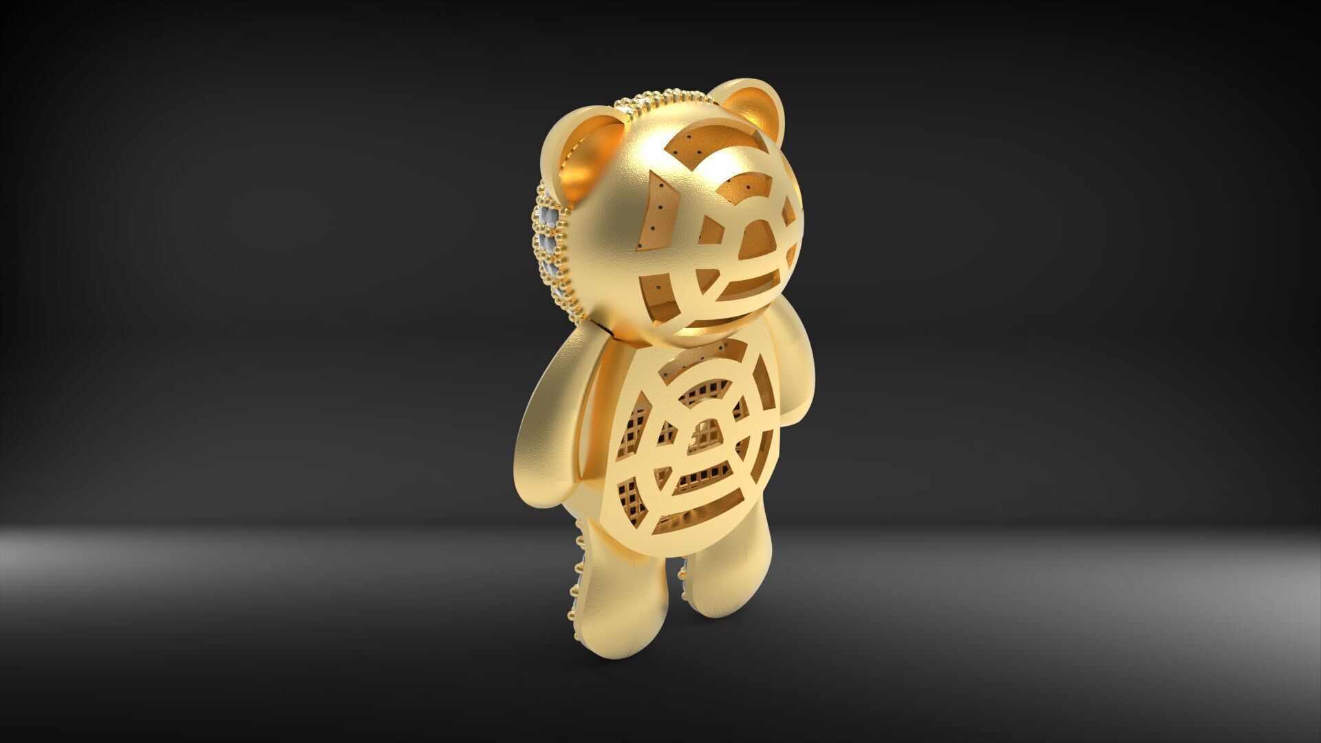 BearThemed 3D Jewelry Collection 23 Gemstone Models 3D 3D print model_68