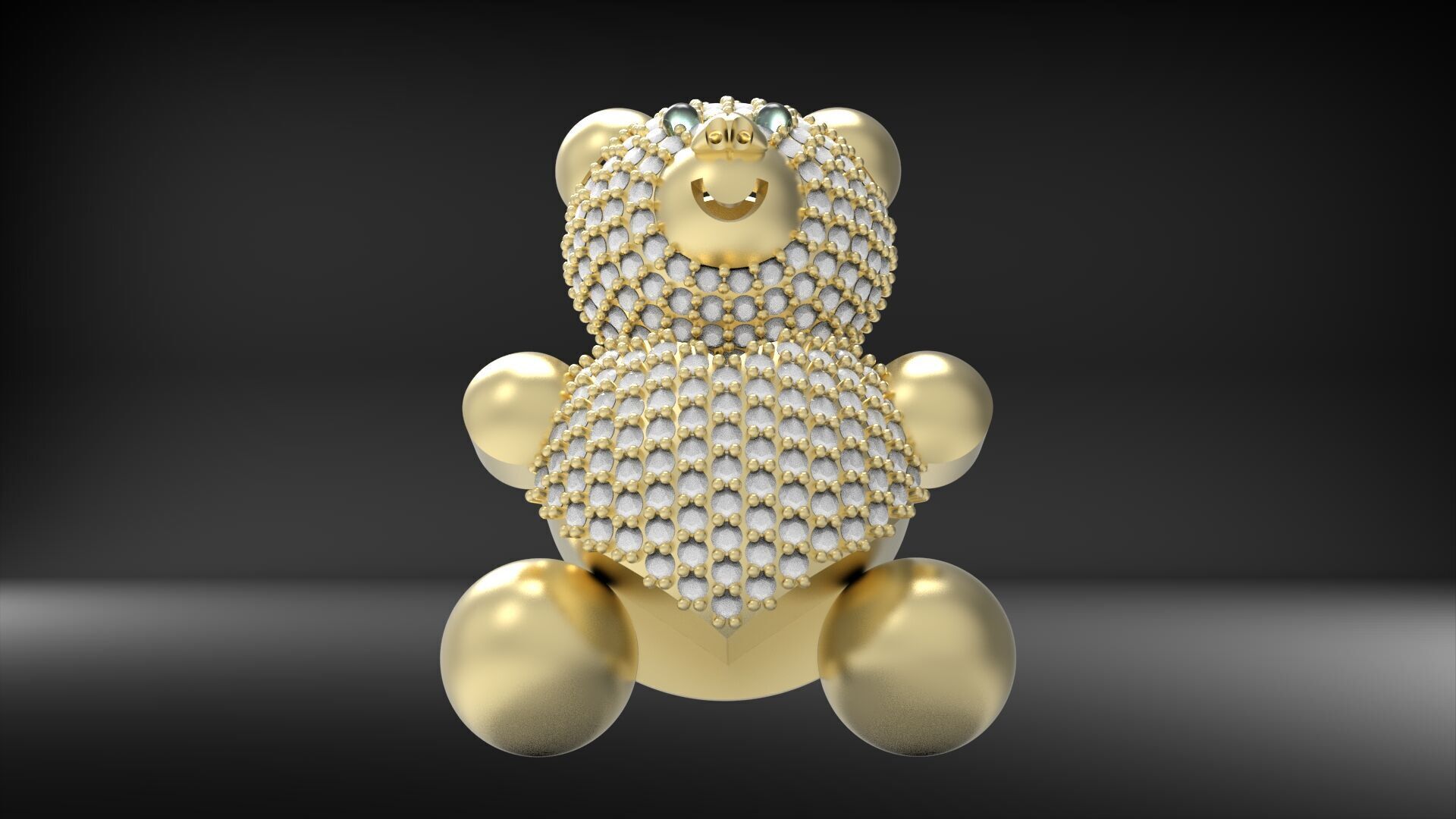 BearThemed 3D Jewelry Collection 23 Gemstone Models 3D 3D print model_62