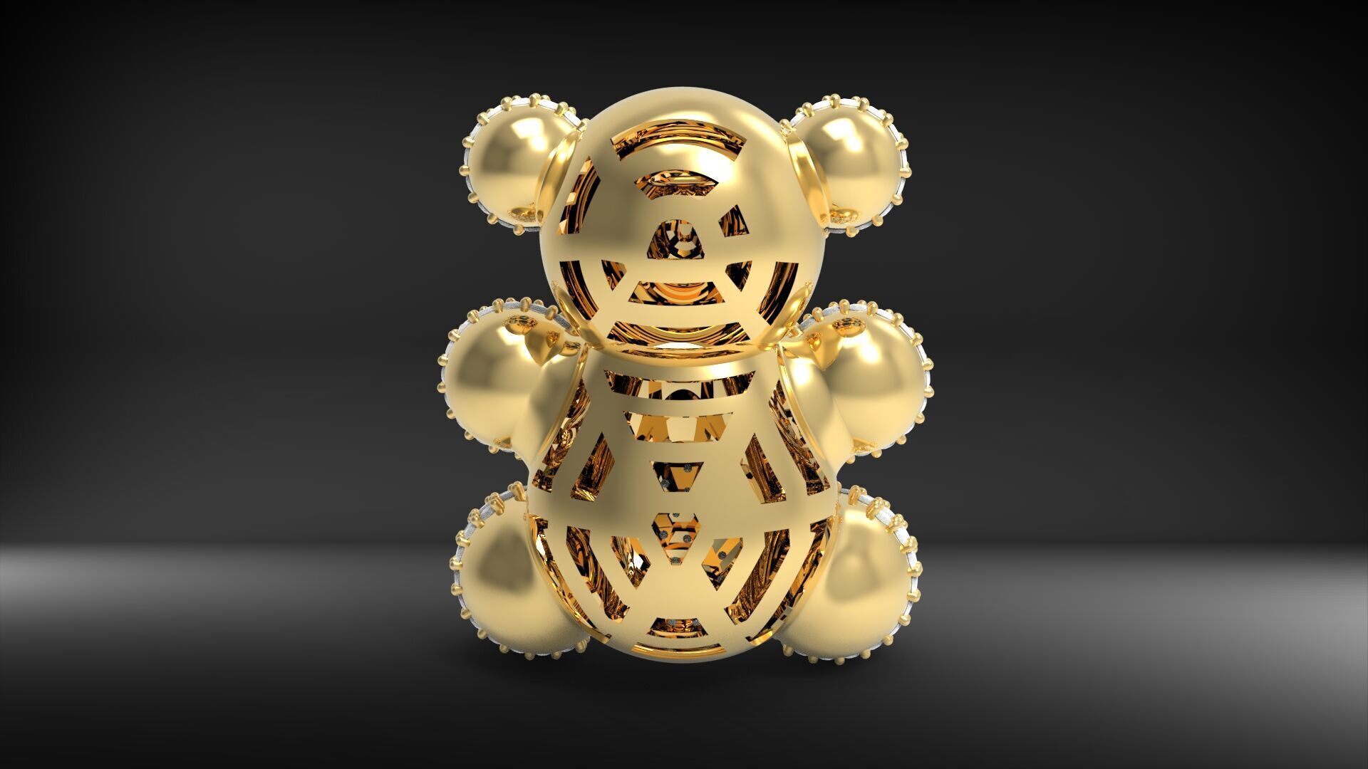 BearThemed 3D Jewelry Collection 23 Gemstone Models 3D 3D print model_48