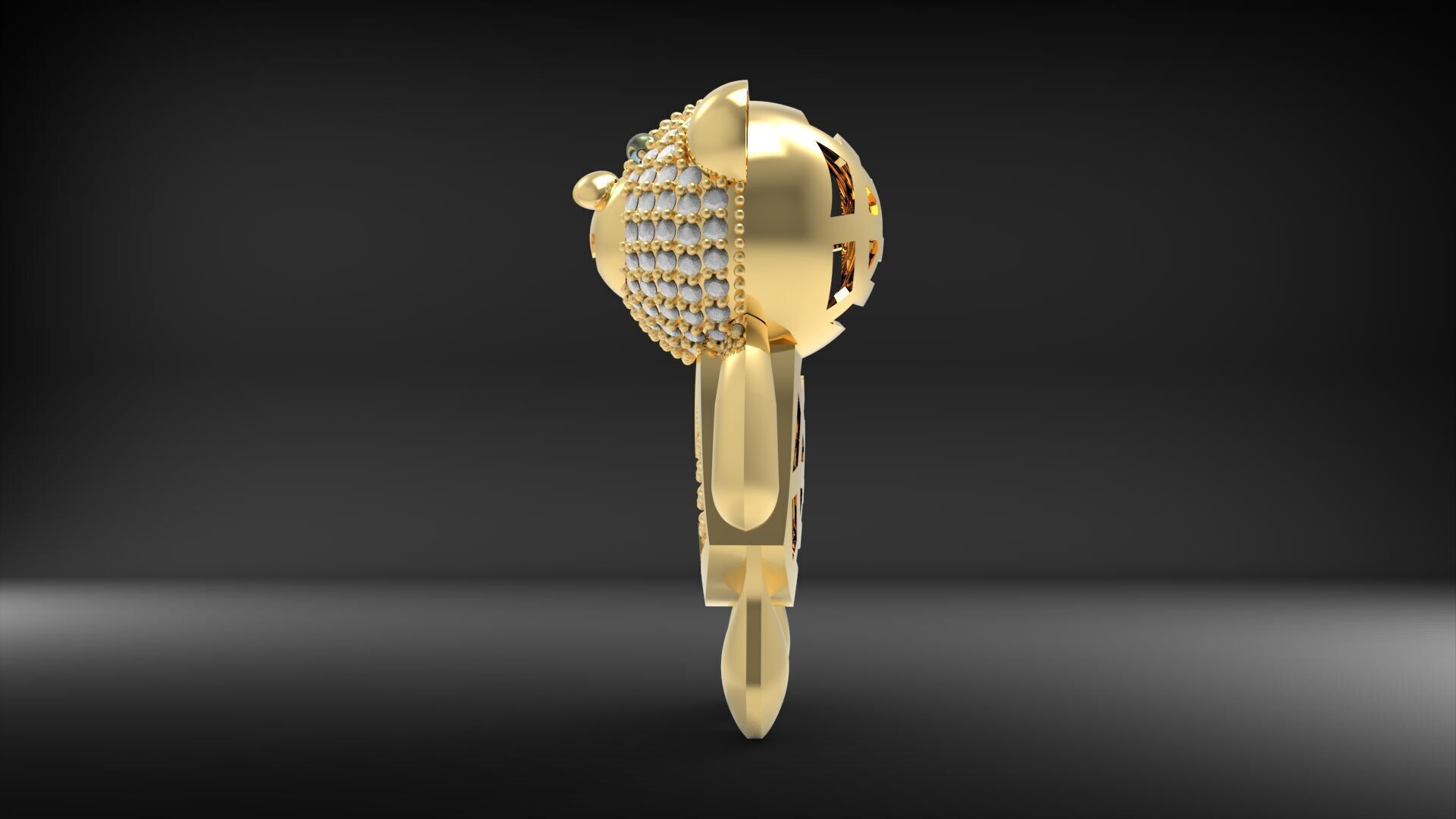 BearThemed 3D Jewelry Collection 23 Gemstone Models 3D 3D print model_24