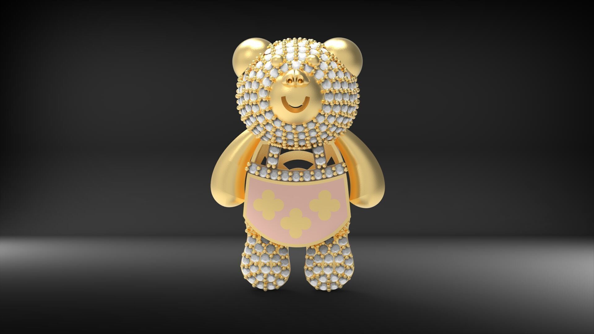 BearThemed 3D Jewelry Collection 23 Gemstone Models 3D 3D print model_69