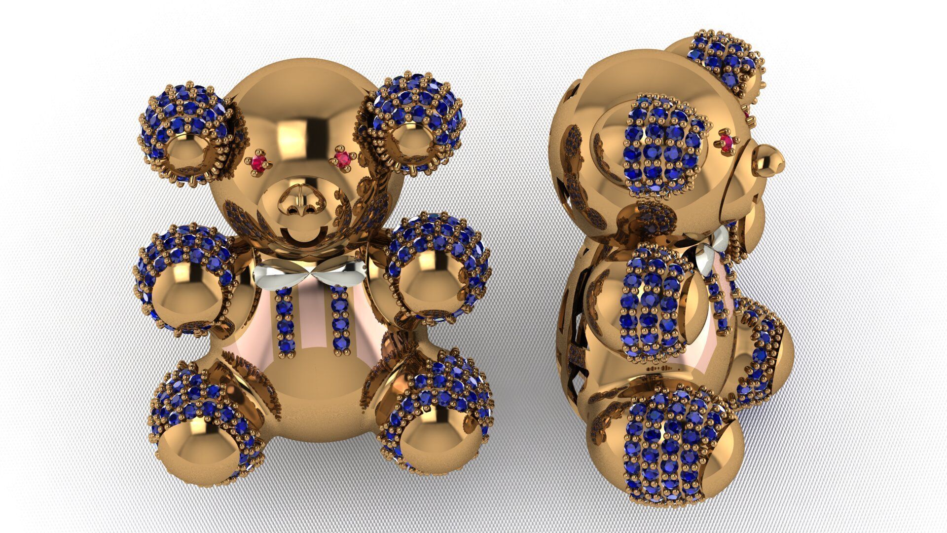 BearThemed 3D Jewelry Collection 23 Gemstone Models 3D 3D print model_55