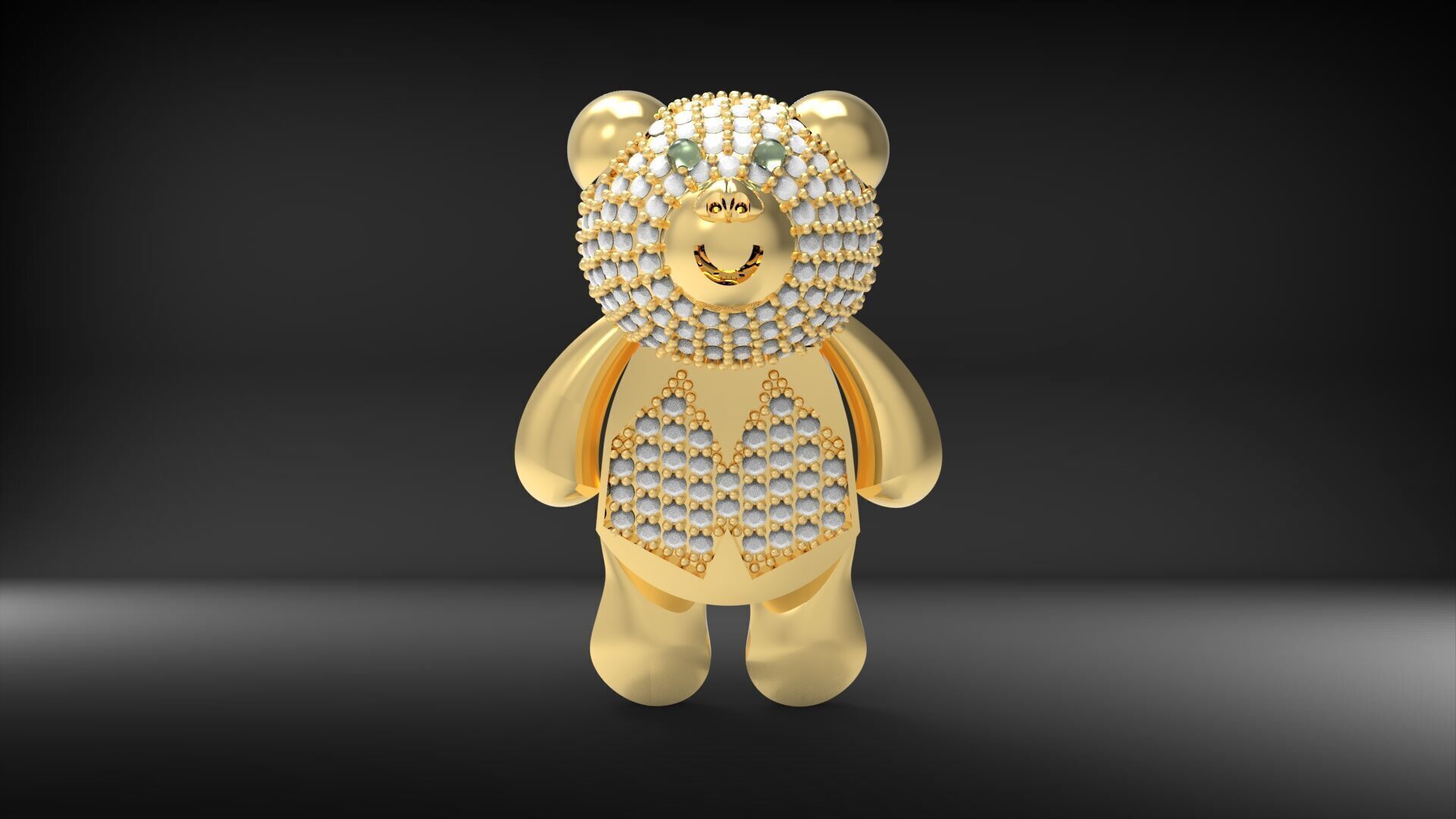 BearThemed 3D Jewelry Collection 23 Gemstone Models 3D 3D print model_22