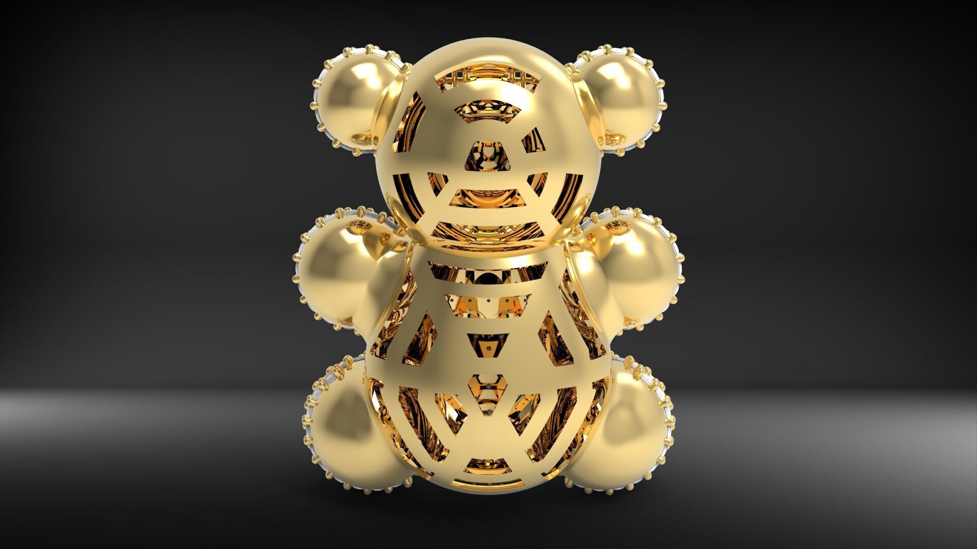 BearThemed 3D Jewelry Collection 23 Gemstone Models 3D 3D print model_35