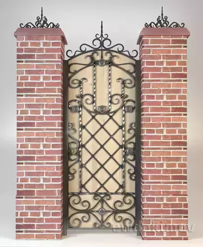Forged gate 3D model